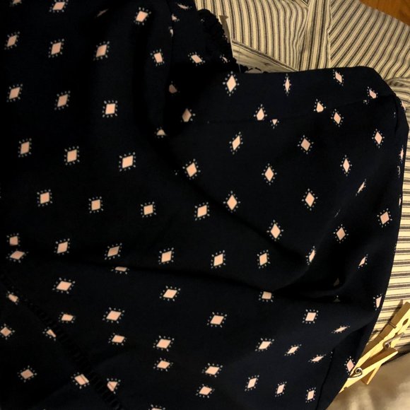 NWT Loft Navy and Pink aline skirt - Picture 5 of 5